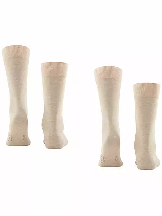 FALKE | Lot de 2 paires de chaussettes "Happy" (noir) | beige